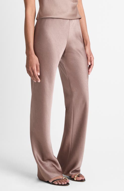 Vince Fluid High Waist Straight Leg Pants In Pink