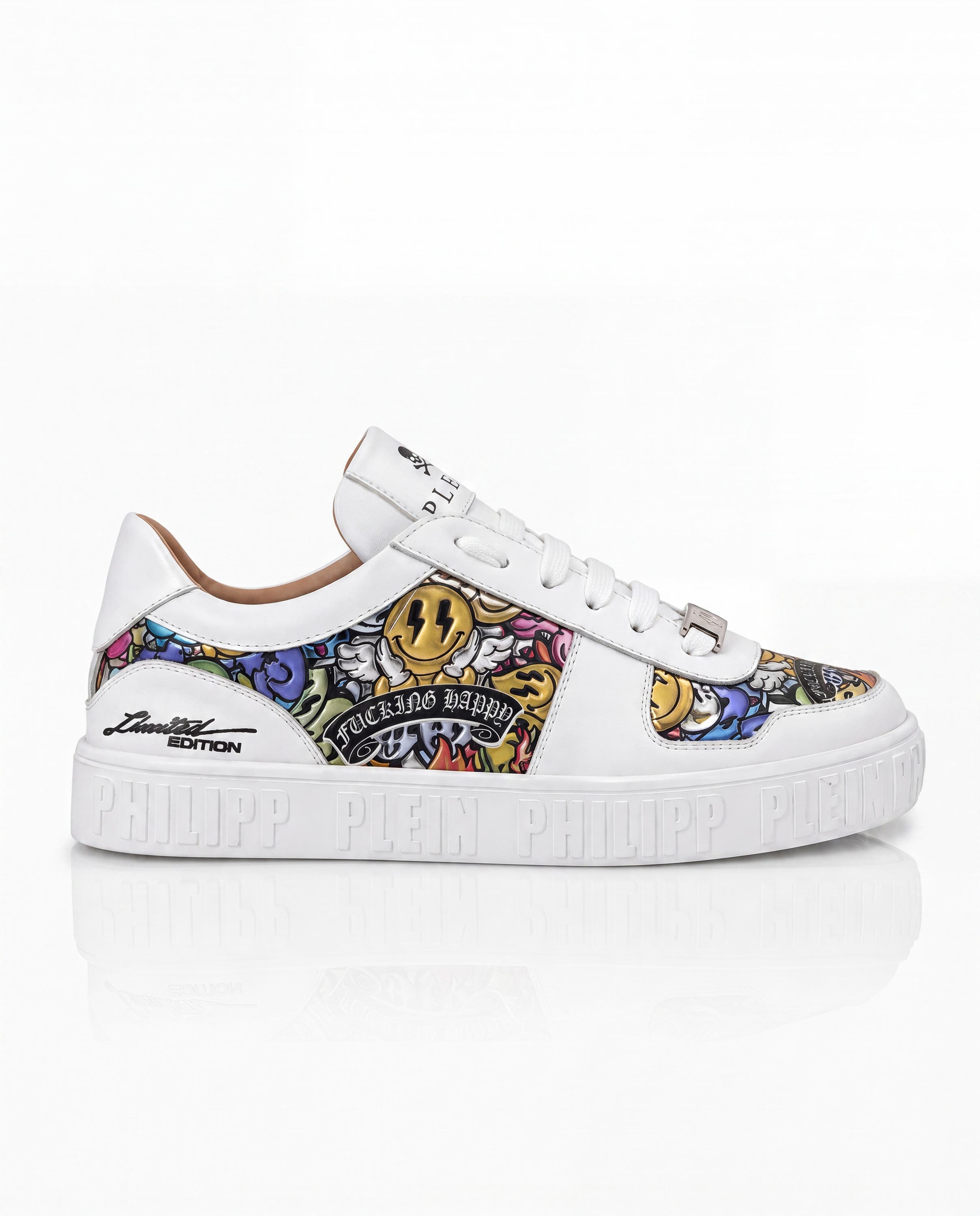 Lo-Top Sneakers Smile Unisex, Alternate, color, white