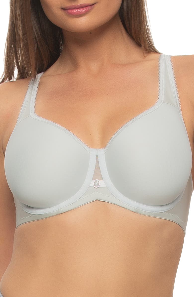 Felina Celestial Full Coverage Underwire Bra, Main, color, Gray Ice