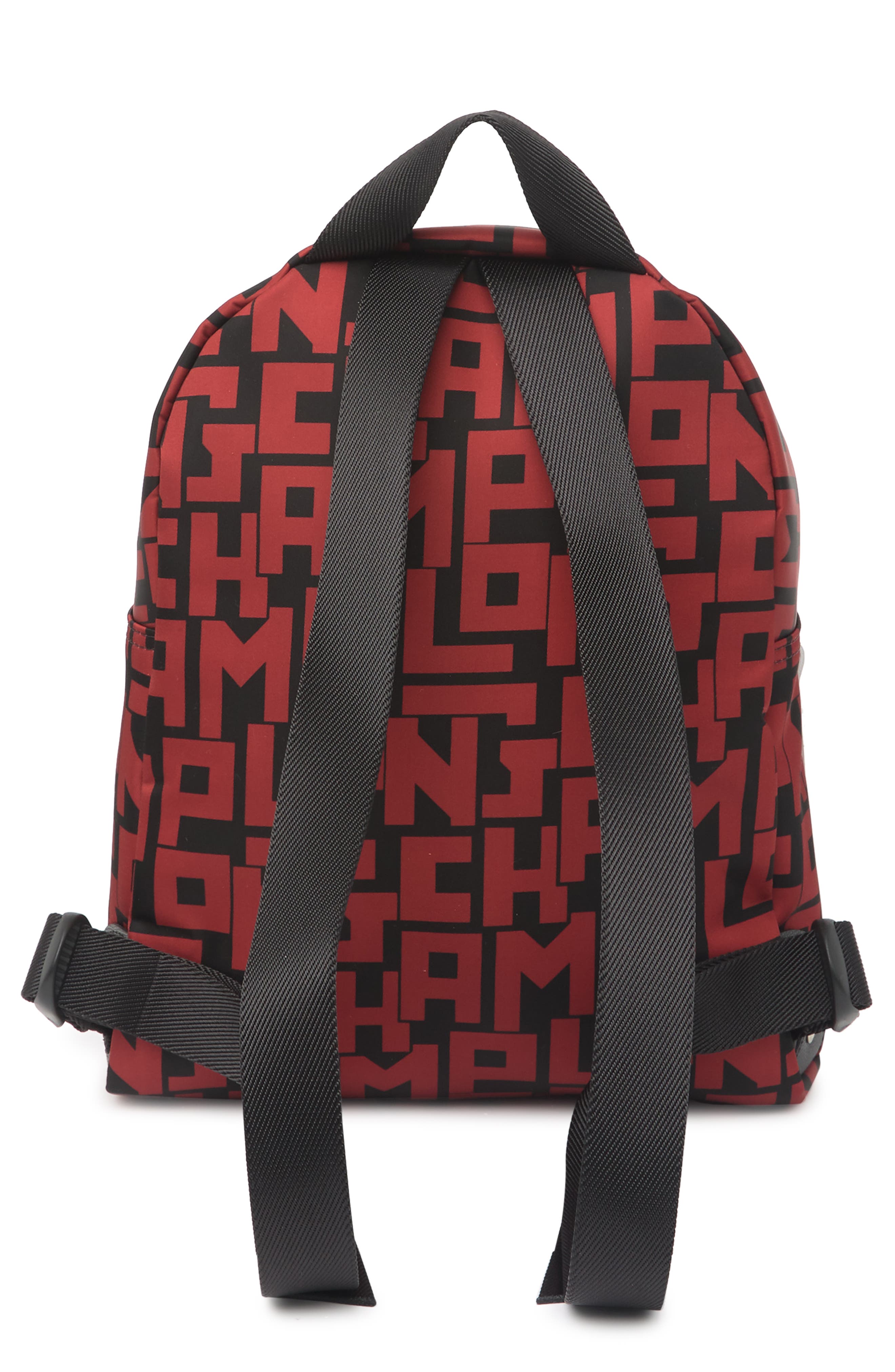 Longchamp Le Pilage Small Backpack, Alternate, color, Blk/Brick