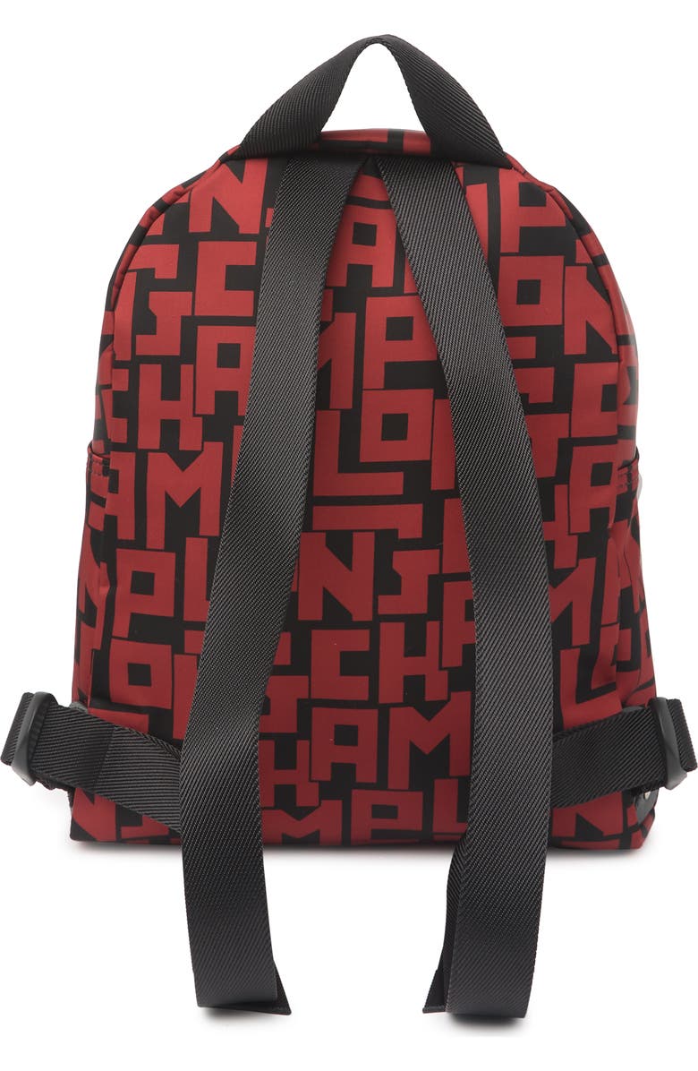 Longchamp Le Pilage Small Backpack, Alternate, color, Blk/Brick