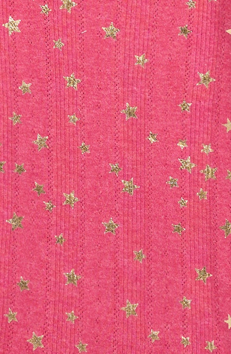 Mini Boden Kids' Frill Sleeve Pointelle Top, Alternate, color, Cherry Jam