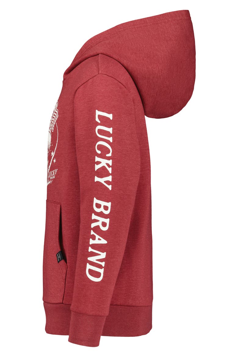 Kids' Bike Santa Graphic Hoodie, Alternate, color, BIKING RED HT