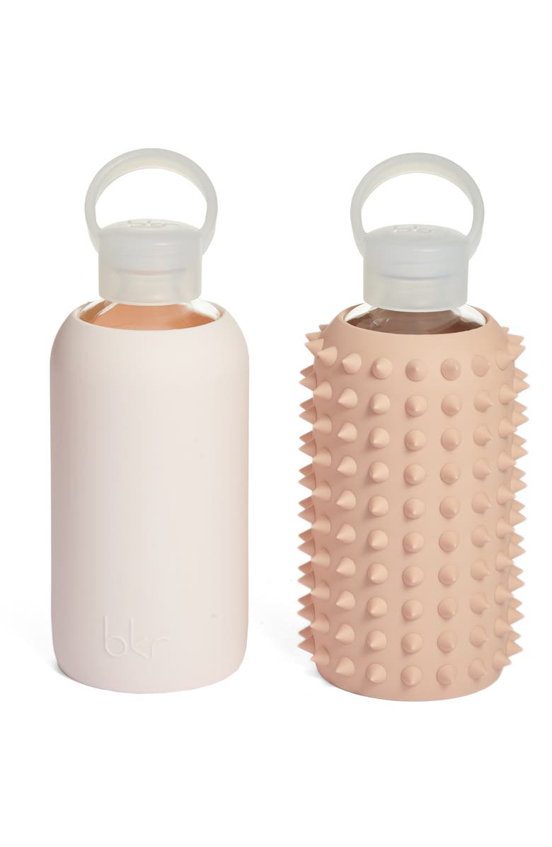 bkr <sup>®</sup> Spiked Naked & Tutu 16-Ounce Glass Water Bottle Duo, Main, color, 