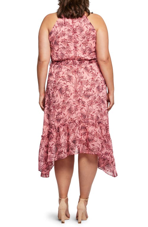ESTELLE ESTELLE SOPHIA FLORAL HALTER NECK DRESS
