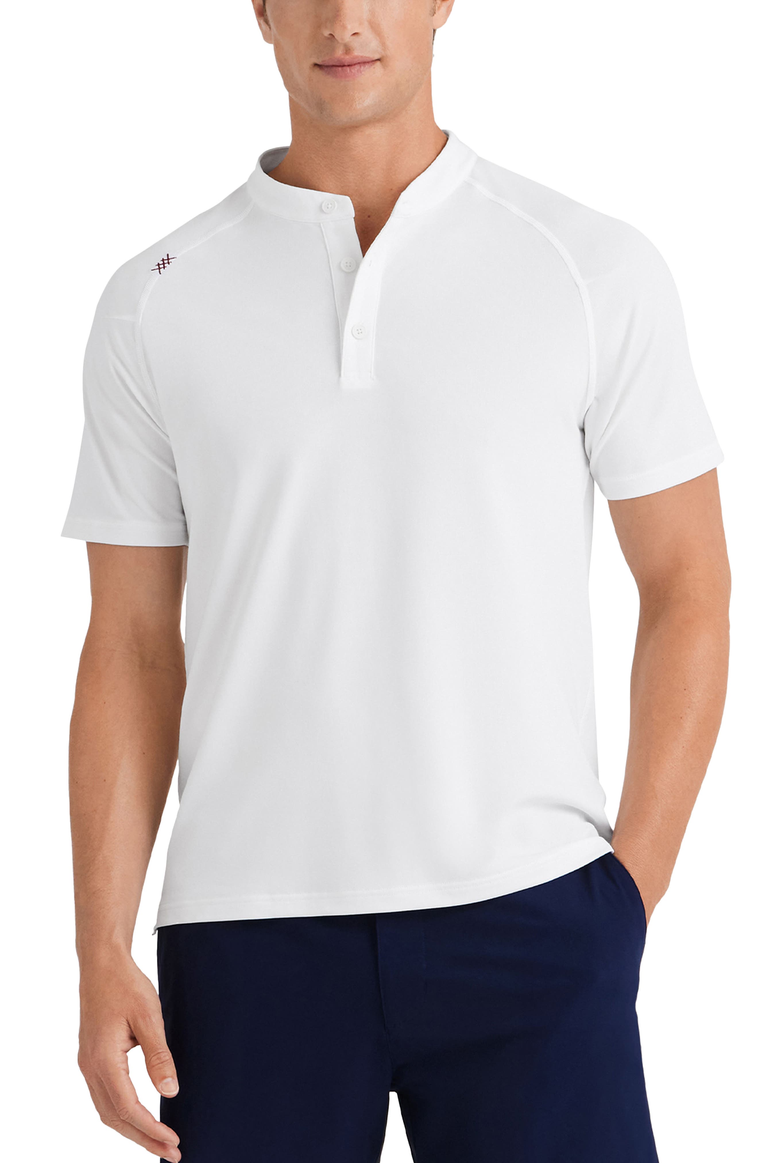 Rhone Delta Piqué Band Collar Performance Polo (Men) | Nordstromrack