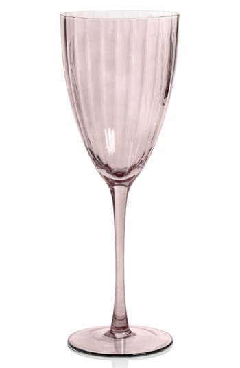 Zodax Malden Set Of 4 White Wine Glasses In Pink