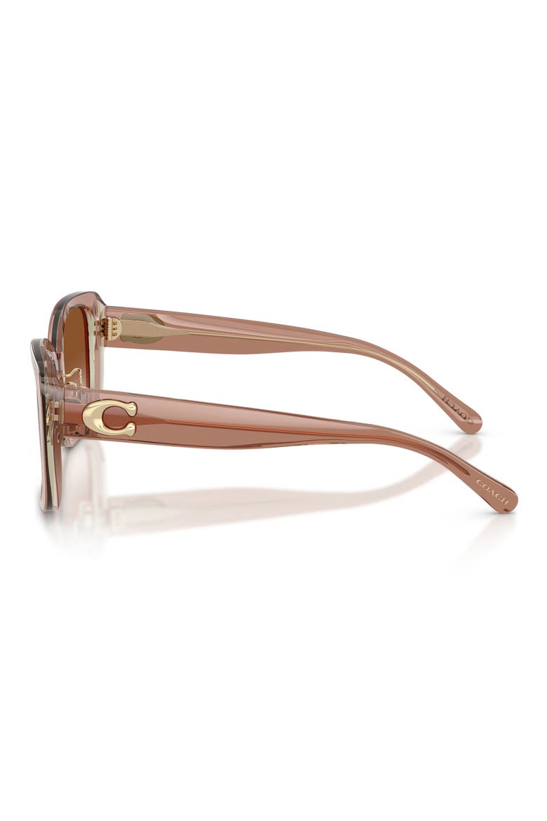 54mm Gradient Square Sunglasses, Alternate, color, BROWN / GREY / BROWN GRADIENT