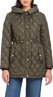 Kate Spade New York Water Resistant Hooded Quilted Jacket