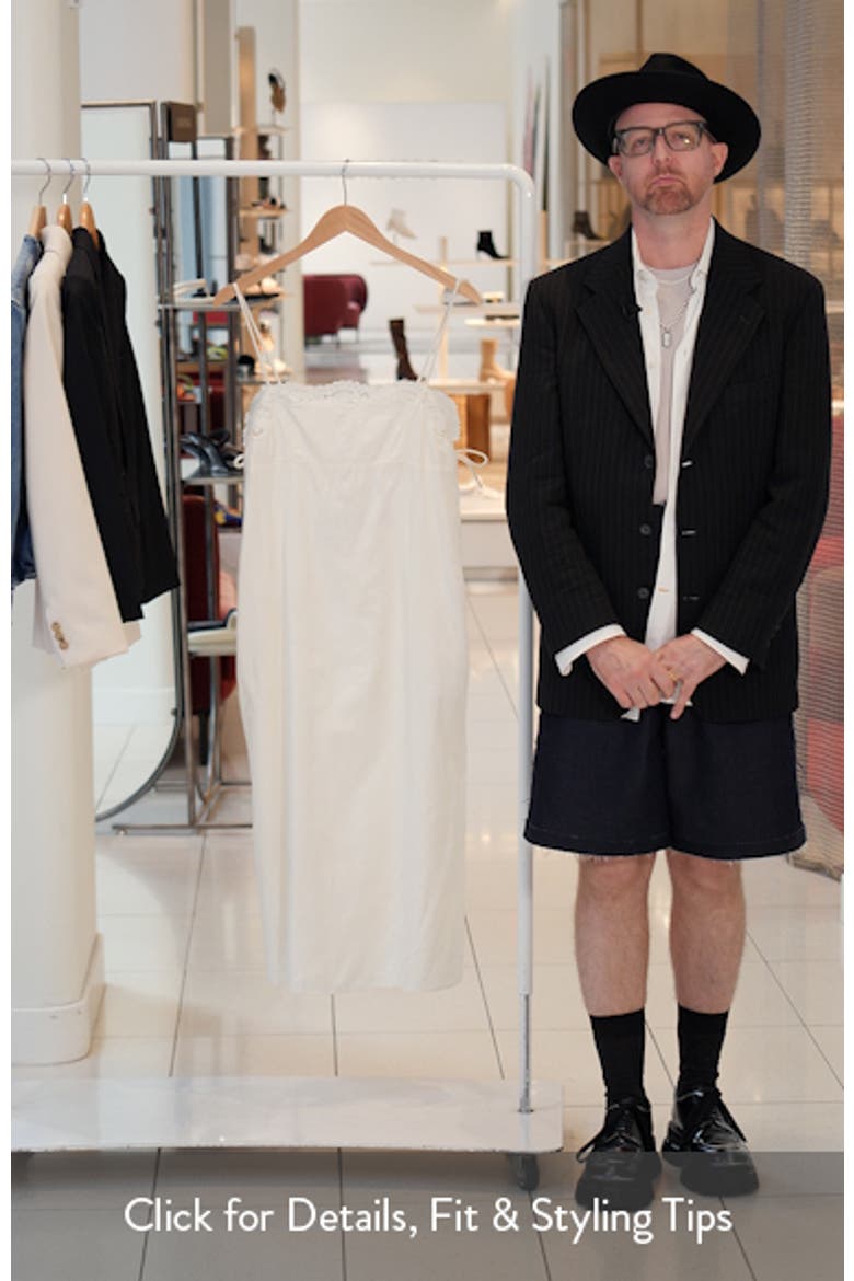Darya Broderie Trim Side Tie Midi Dress video