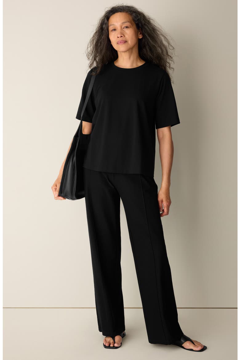 Crewneck Relaxed T-shirt, Alternate, color, BLACK
