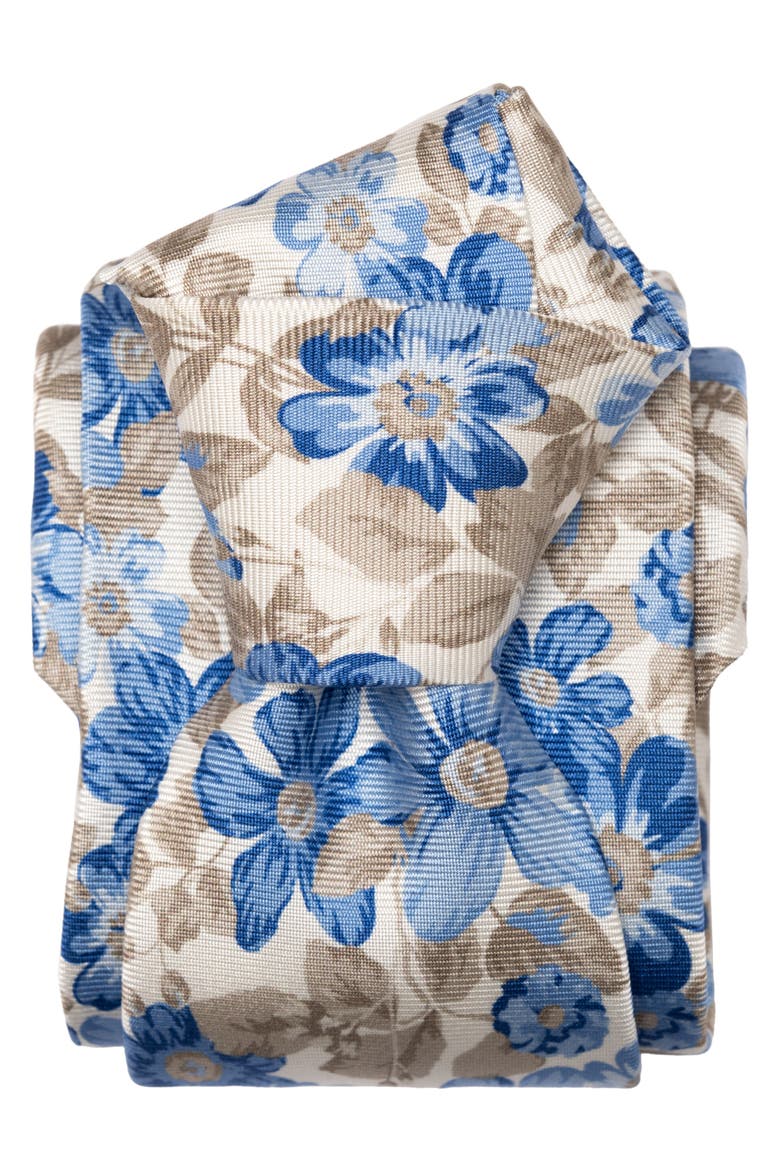 Altamura - Printed Silk Tie for Men, Alternate, color, Blue