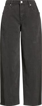 CITY BLUES High Waist Ankle Barrel Jeans