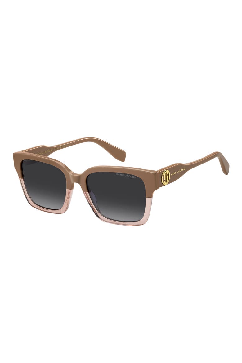 53mm Gradient Square Sunglasses, Alternate, color, BEIGE