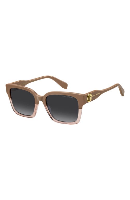 Marc Jacobs 53mm Gradient Square Sunglasses In Brown