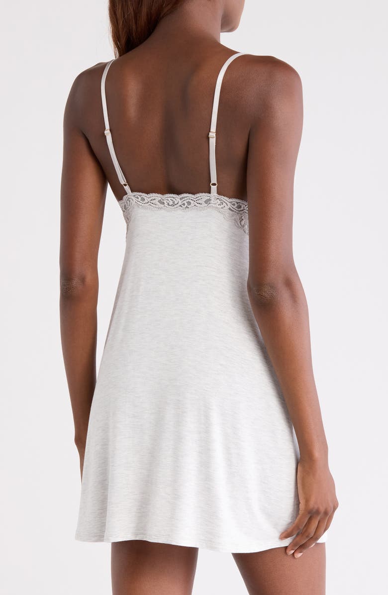 Natori Feathers Essentials Chemise, Alternate, color, Light Heather Grey