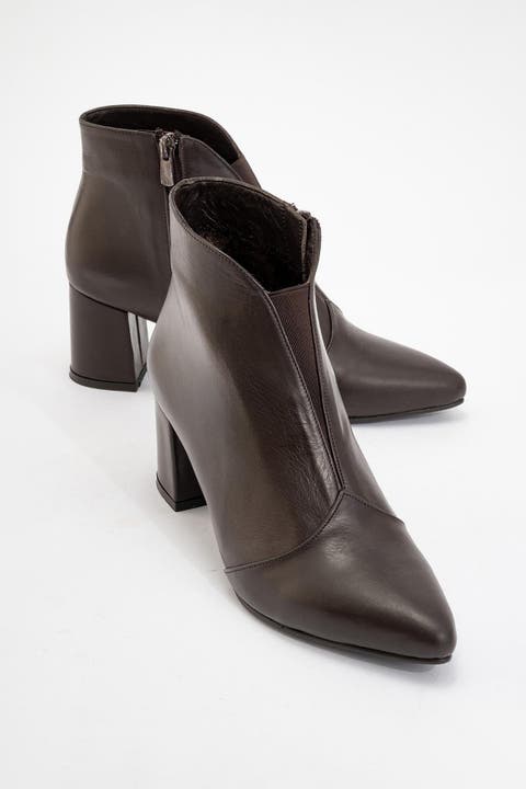 Finda Leather Block Heel Boot