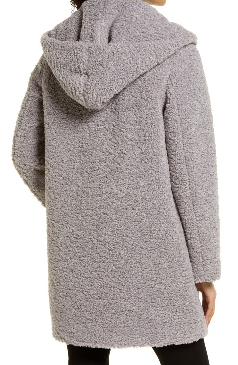Sam Edelman Hooded Faux Shearling Teddy Coat, Alternate, color,