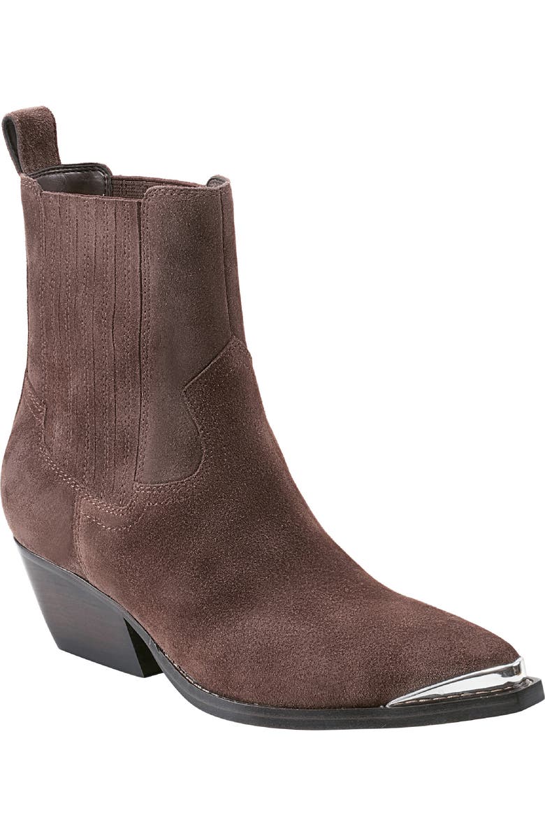 Marc Fisher LTD Pryce Pointy Toe Bootie, Main, color, Dark Brown