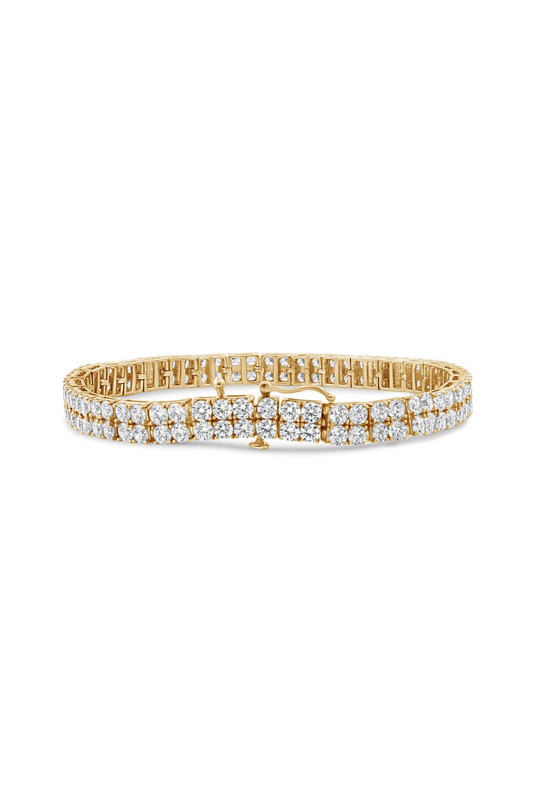 14K Yellow Gold 10.0 Cttw Diamond 2 Row Tennis Bracelet, Alternate, color, Yellow Gold