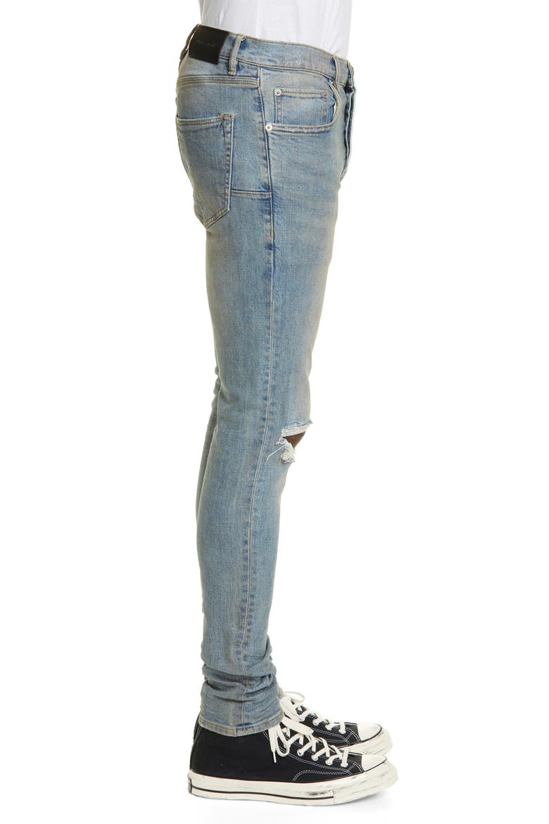 PURPLE Ripped Skinny Fit Jeans, Alternate, color, LIGHT DIRTY WAX