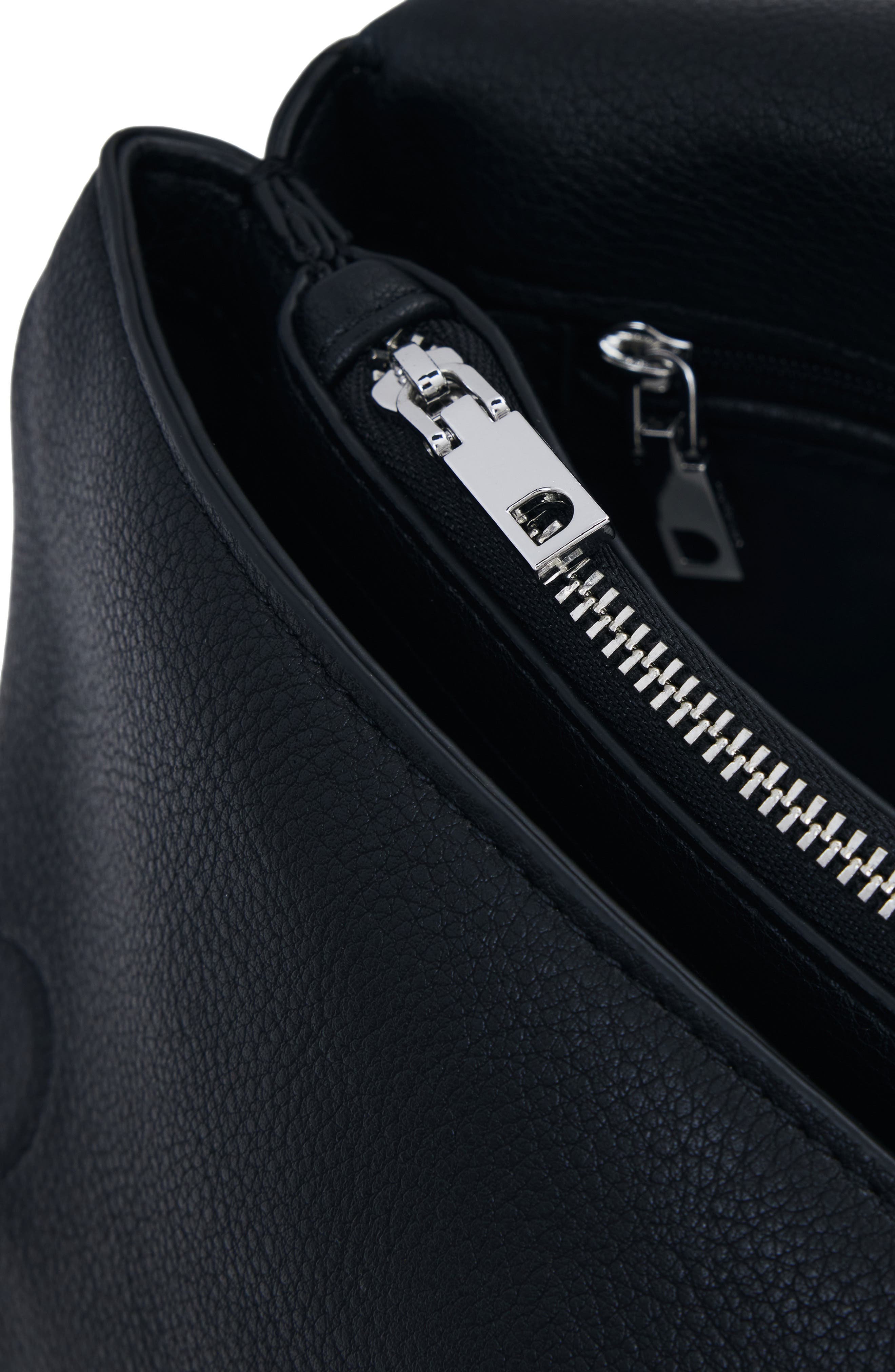 Desigual Faux Leather Shoulder Bag, Alternate, color, Black