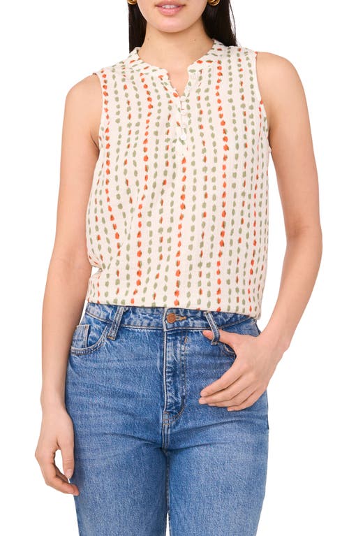 Two By Vince Camuto Print Henley Tank