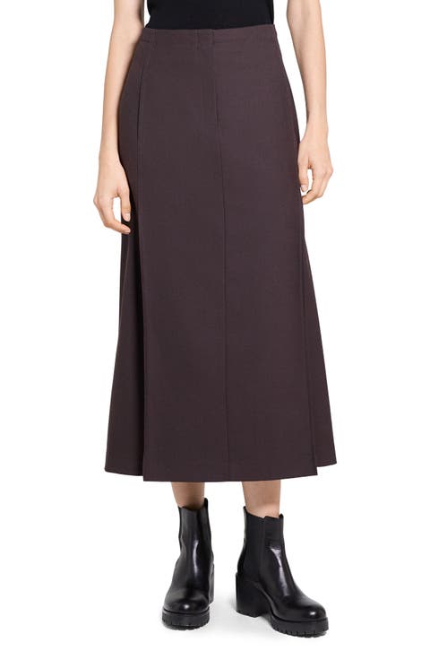 Pleated A-Line Skirt