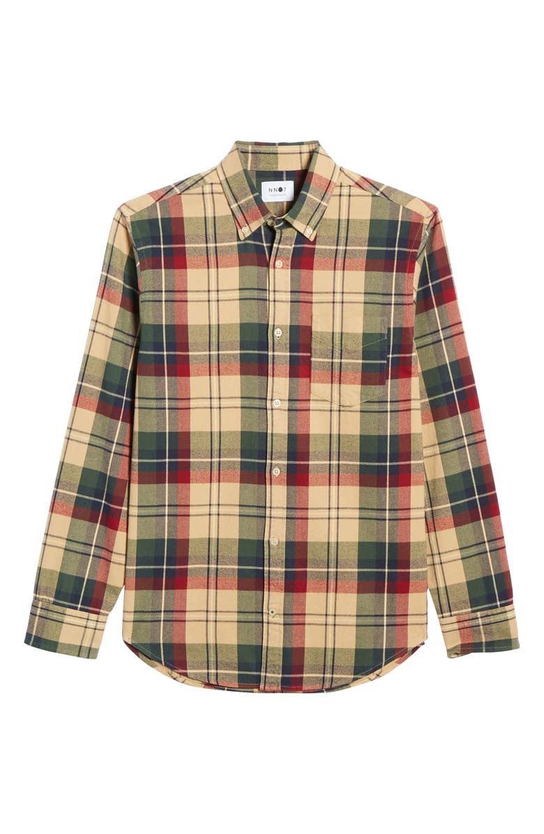 NN07 Levon 5913 Slim Fit Check Button-Down Flannel Shirt, Alternate, color, 