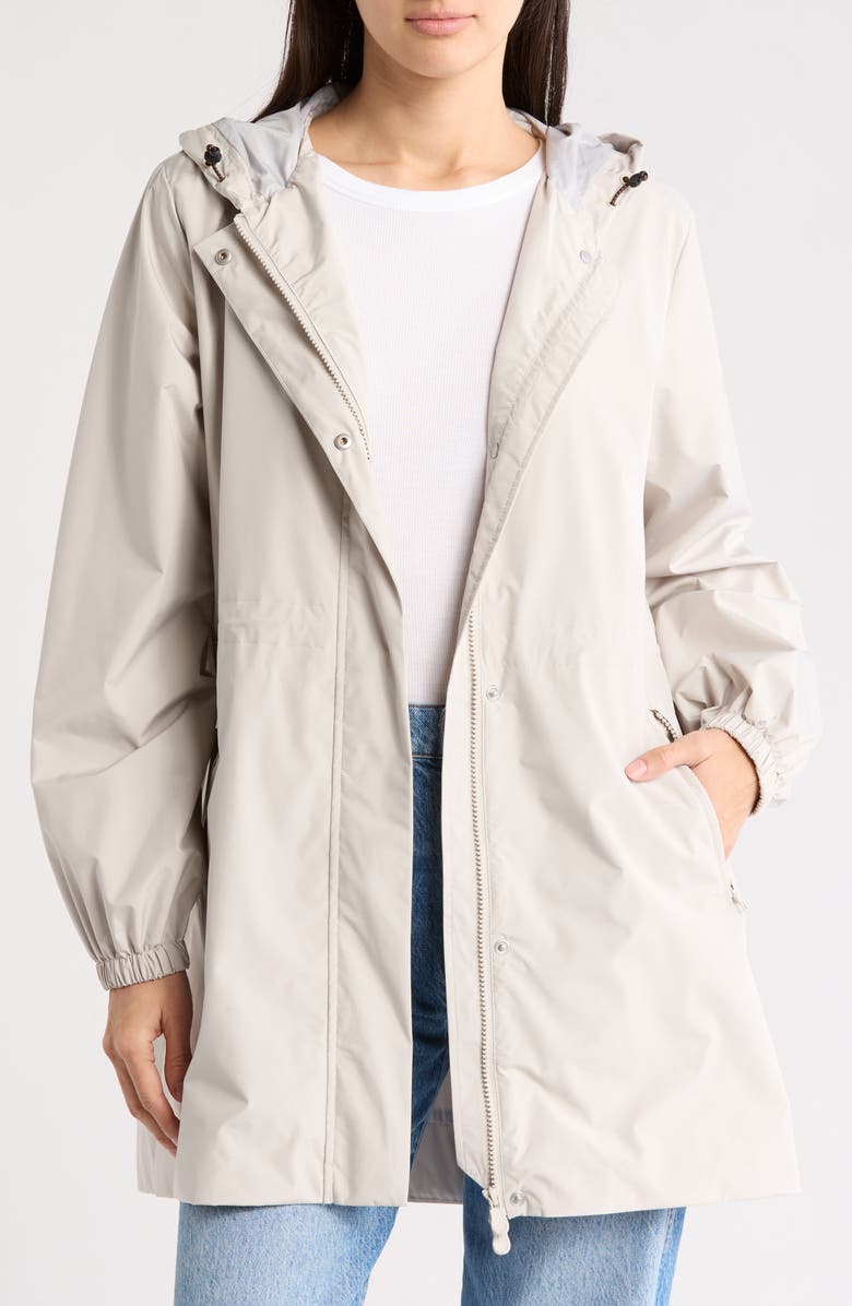 Save The Duck Fiorella Hooded Windbreaker Jacket, Alternate, color, Rainy Beige