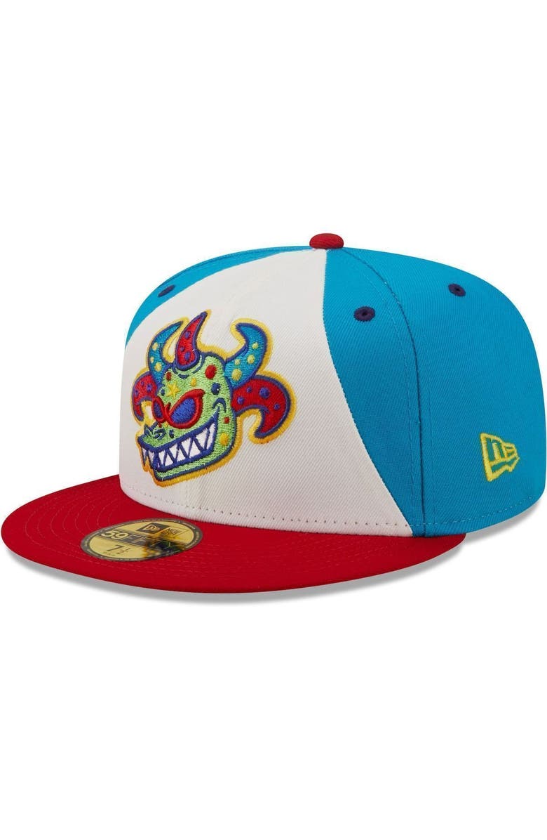 New Era Men's New Era White/Red Vejigantes de Scranton/Wilkes-Barre Copa De La Diversion 59FIFTY Fitted Hat, Alternate, color, White