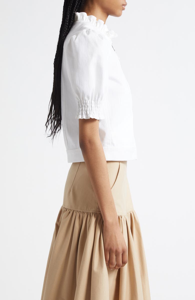 Cinq à Sept Anabella Puff Sleeve Jacket, Alternate, color, White