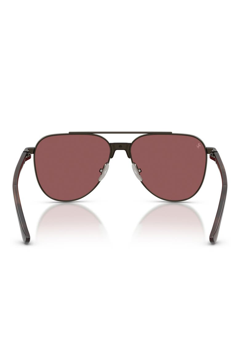 59mm Pilot Sunglasses, Alternate, color, GUNMETAL SHINY / RED CONTRAST