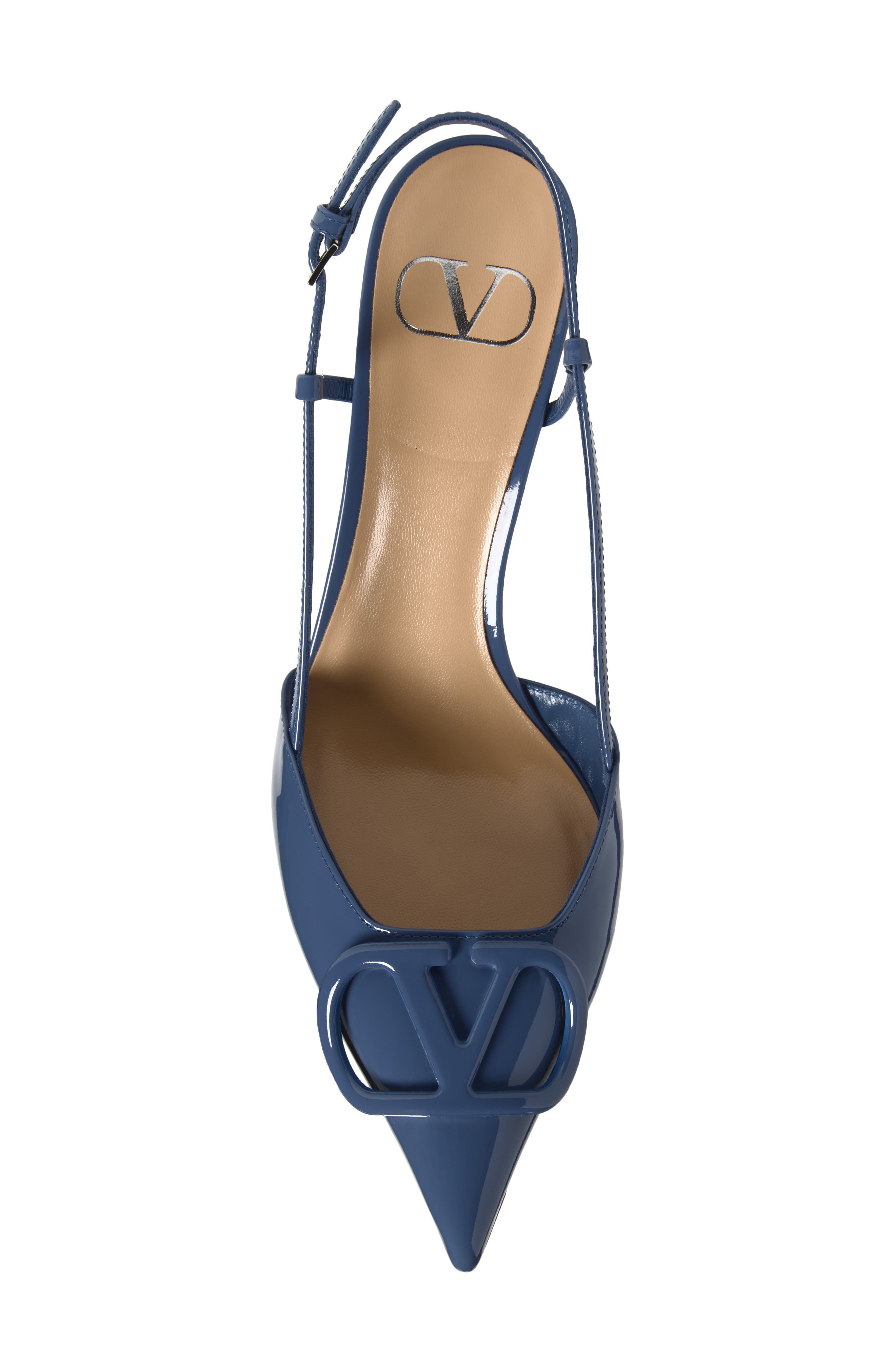 VLOGO Pointed Toe Slingback Pump, Alternate, color, BLUE