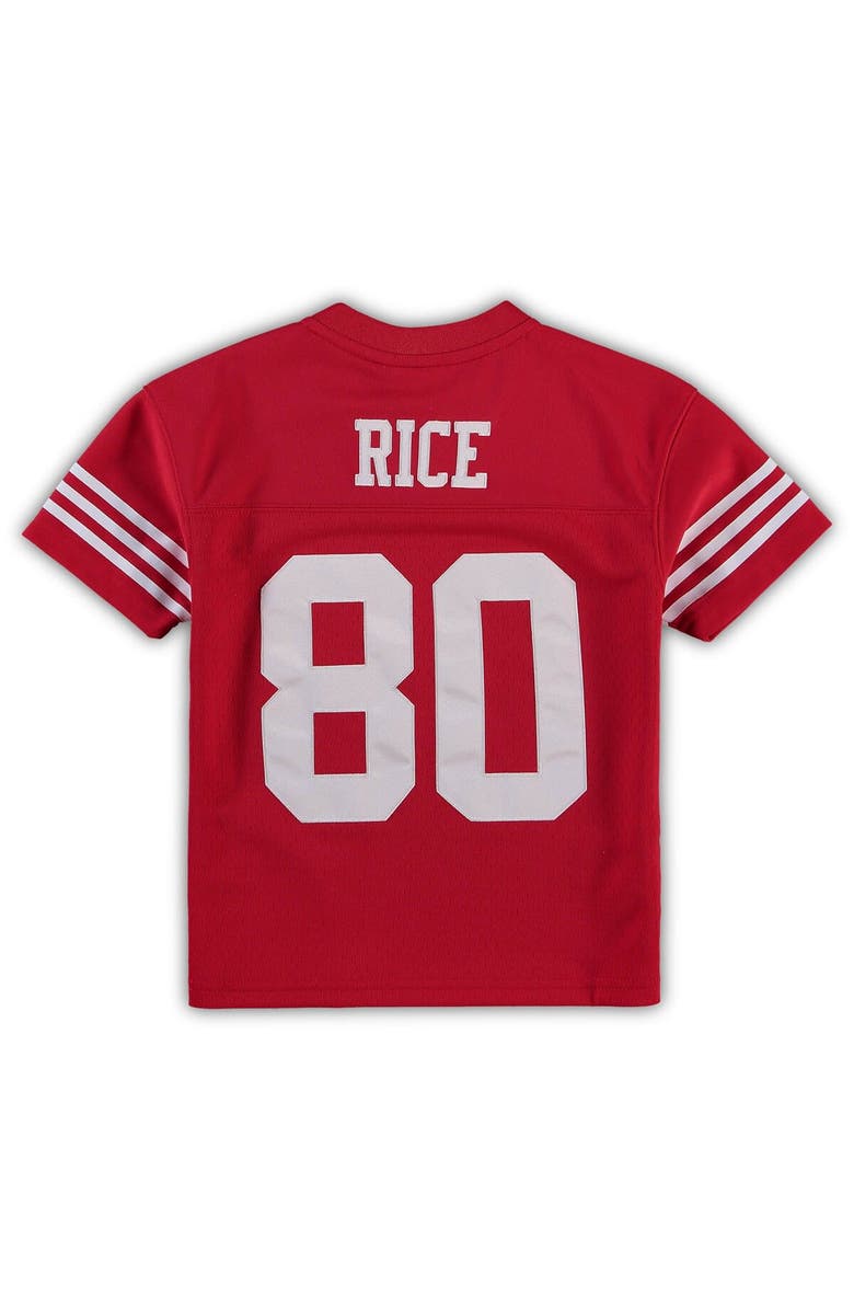 Mitchell & Ness Preschool Mitchell & Ness Jerry Rice Scarlet San Francisco 49ers 1990 Retired Player Legacy Jersey, Alternate, color,