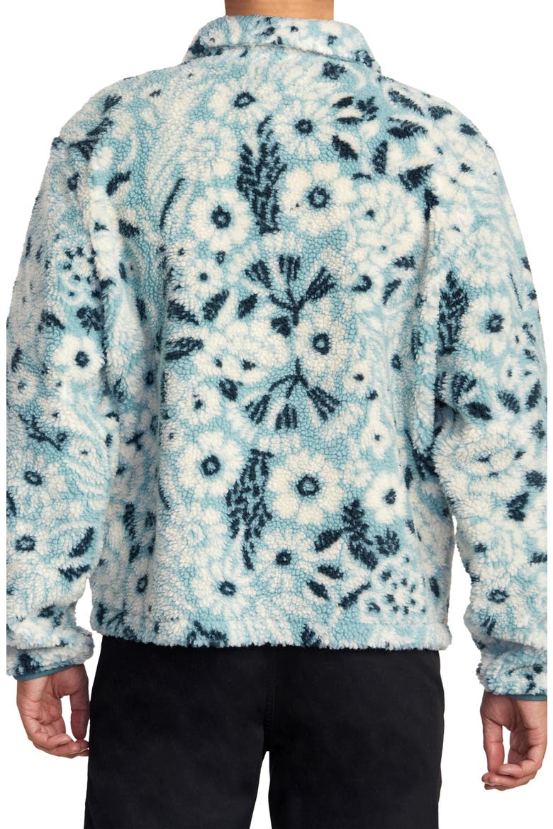 Groove Floral Fleece Jacket, Alternate, color, SPINACH