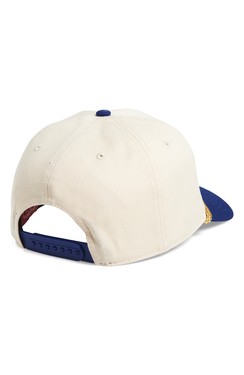 American Needle Montauk Roscoe Twill Adjustable Snapback Hat, Alternate, color, Ivory/ Royal