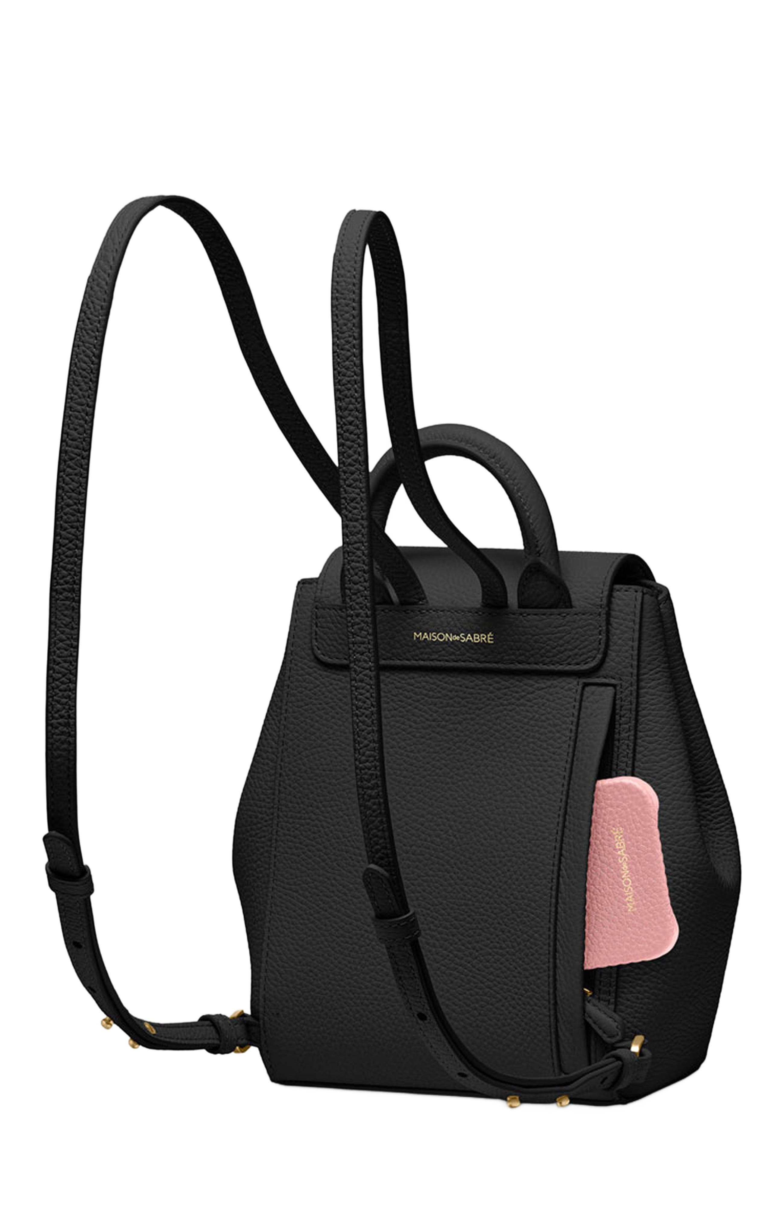 MAISON de SABRÉ Mini Soft Leather Backpack, Alternate, color, 