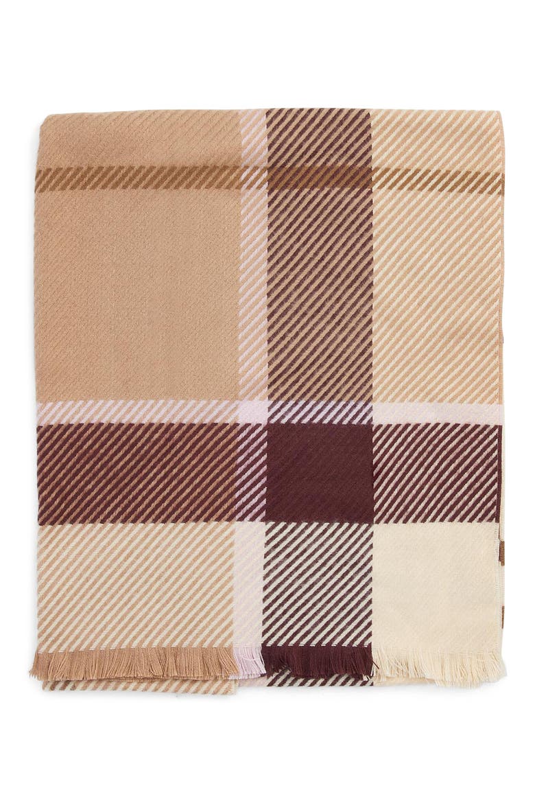Blair Tartan Scarf, Alternate, color, MUTED CABERNET PURPLE