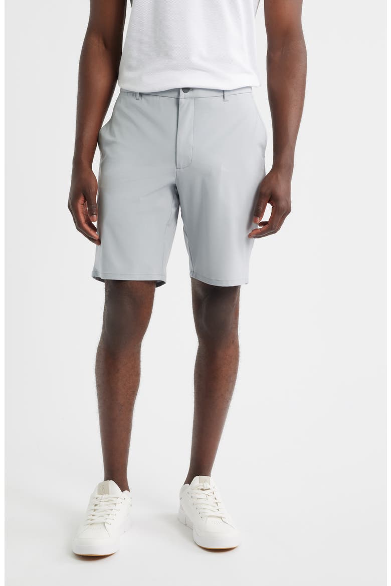 Mulligan Performance Chino Shorts, Main, color, LIGHT GRAY