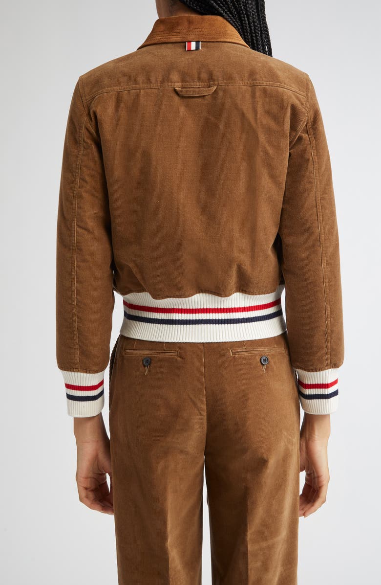 Corduroy Crop Down Bomber Jacket
