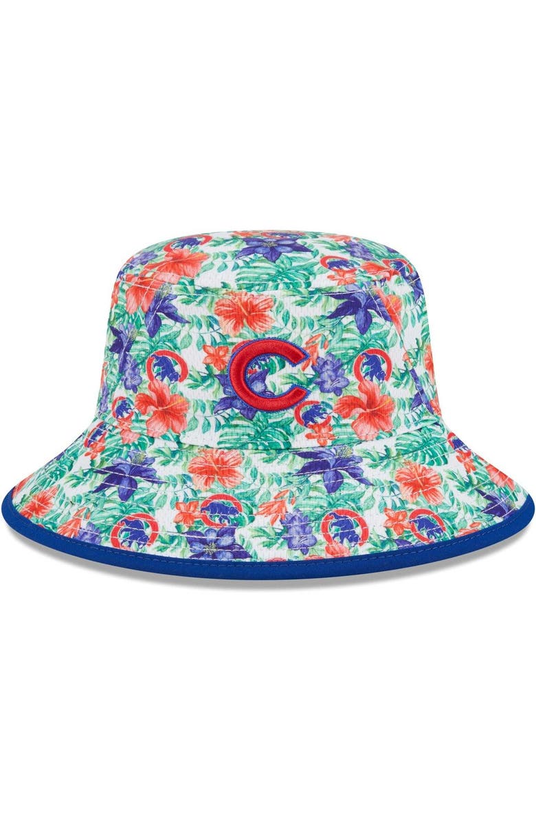 New Era Men's New Era Chicago Cubs Tropic Floral Bucket Hat, Main, color, Royal