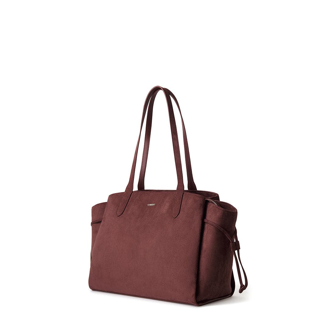 Clothilde - Vegan Suede Tote Bag, Alternate, color, Cassis