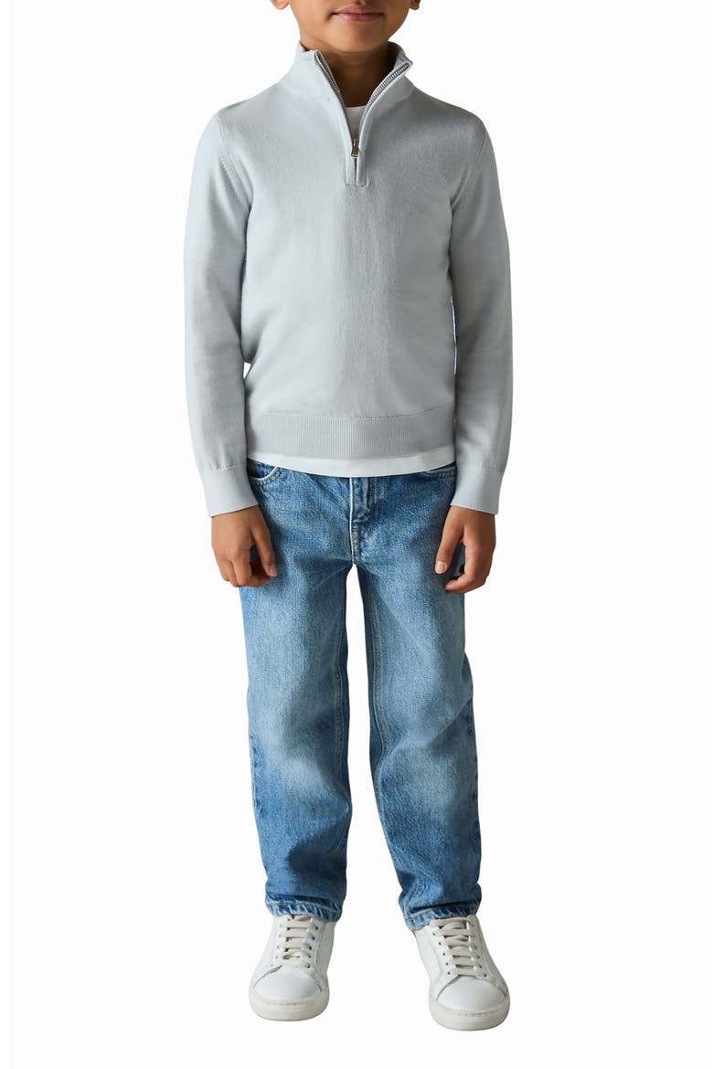 Kids' Blackhall Jr Half Zip Wool Sweater, Alternate, color, ICED BLUE
