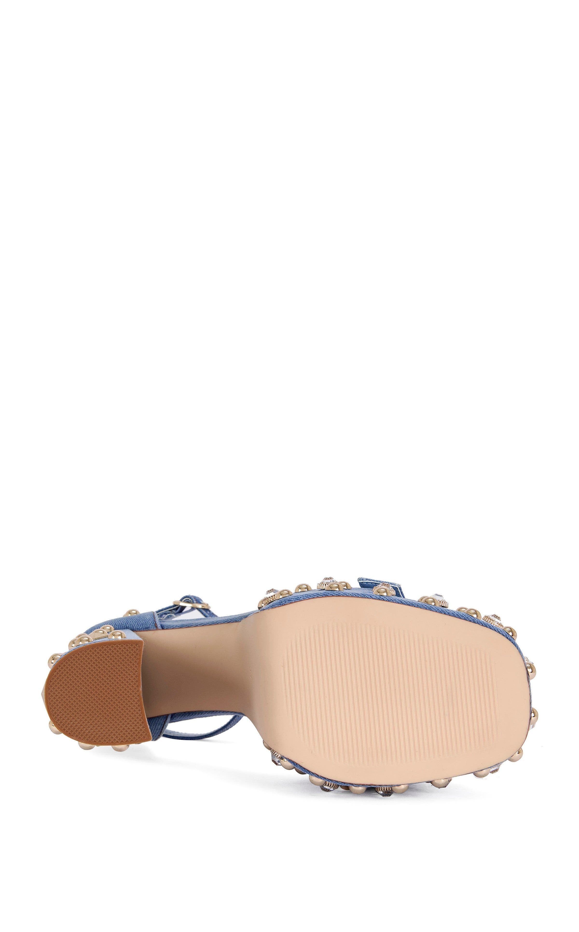 AZALEA WANG Evgenia Block Sandal, Alternate, color, Denim