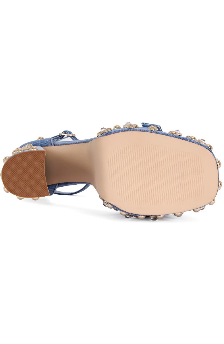 AZALEA WANG Evgenia Block Sandal, Alternate, color, Denim