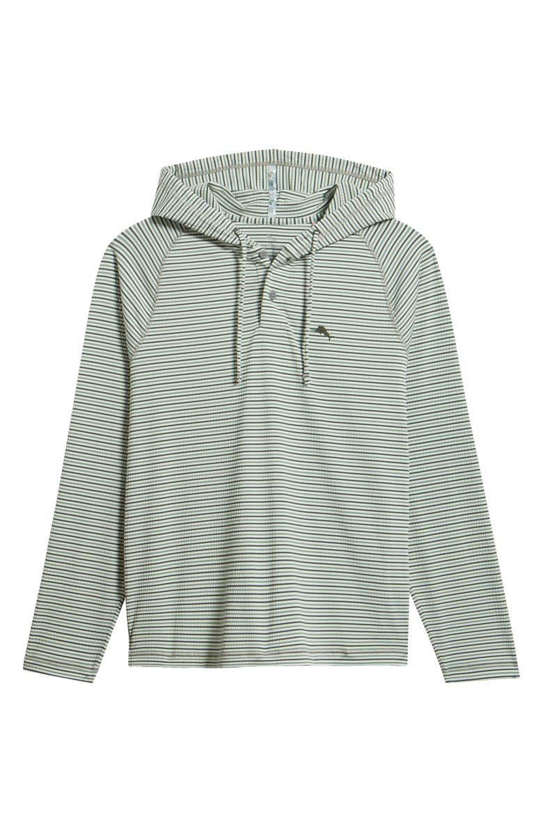 Tommy Bahama Starboard Shores Stripe Seersucker Hoodie, Main, color, Baytree