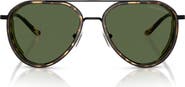 Emporio Armani 56mm Pilot Sunglasses