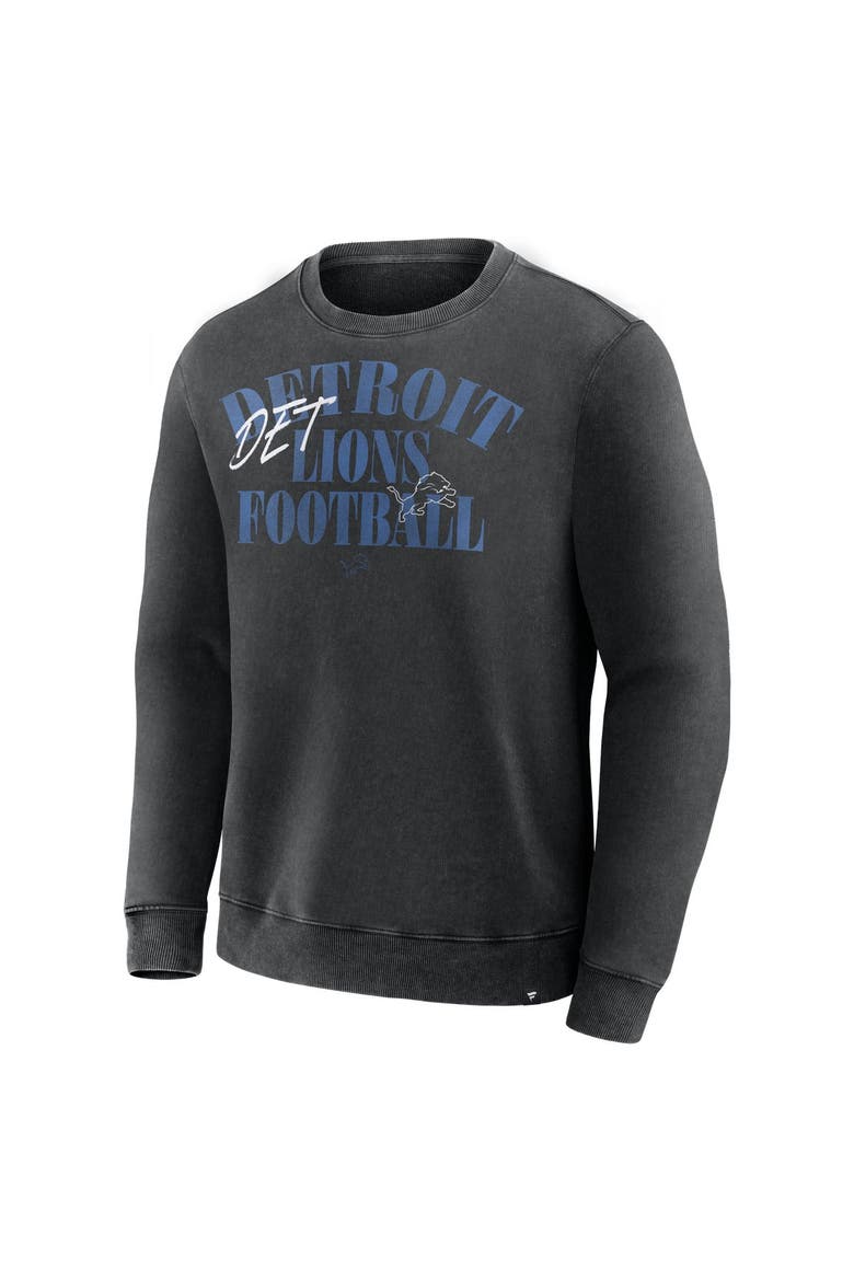 Men's Fanatics Black Detroit Lions Halftime Lead Relaxed Heavyweight French Terry Sweatshirt, Alternate, color, Black