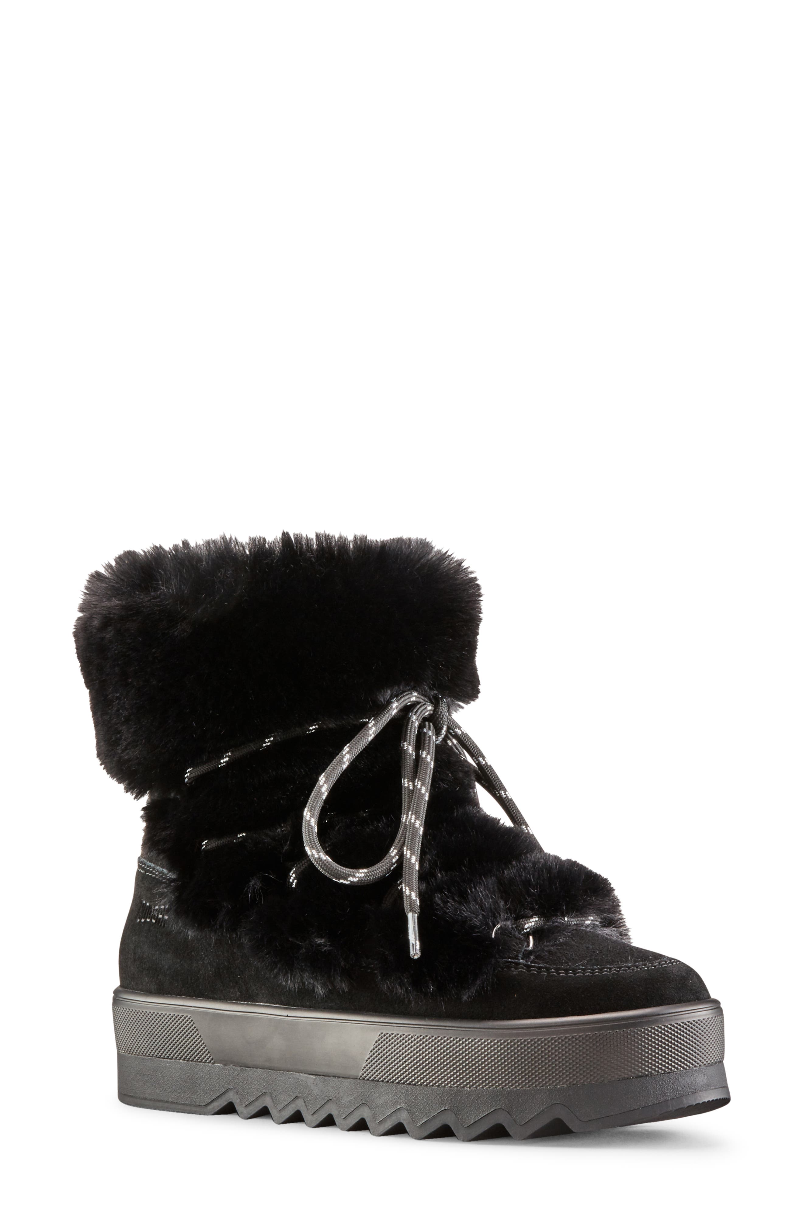 Cougar Vanity Faux Fur Trim Waterproof Bootie, Main, color, 